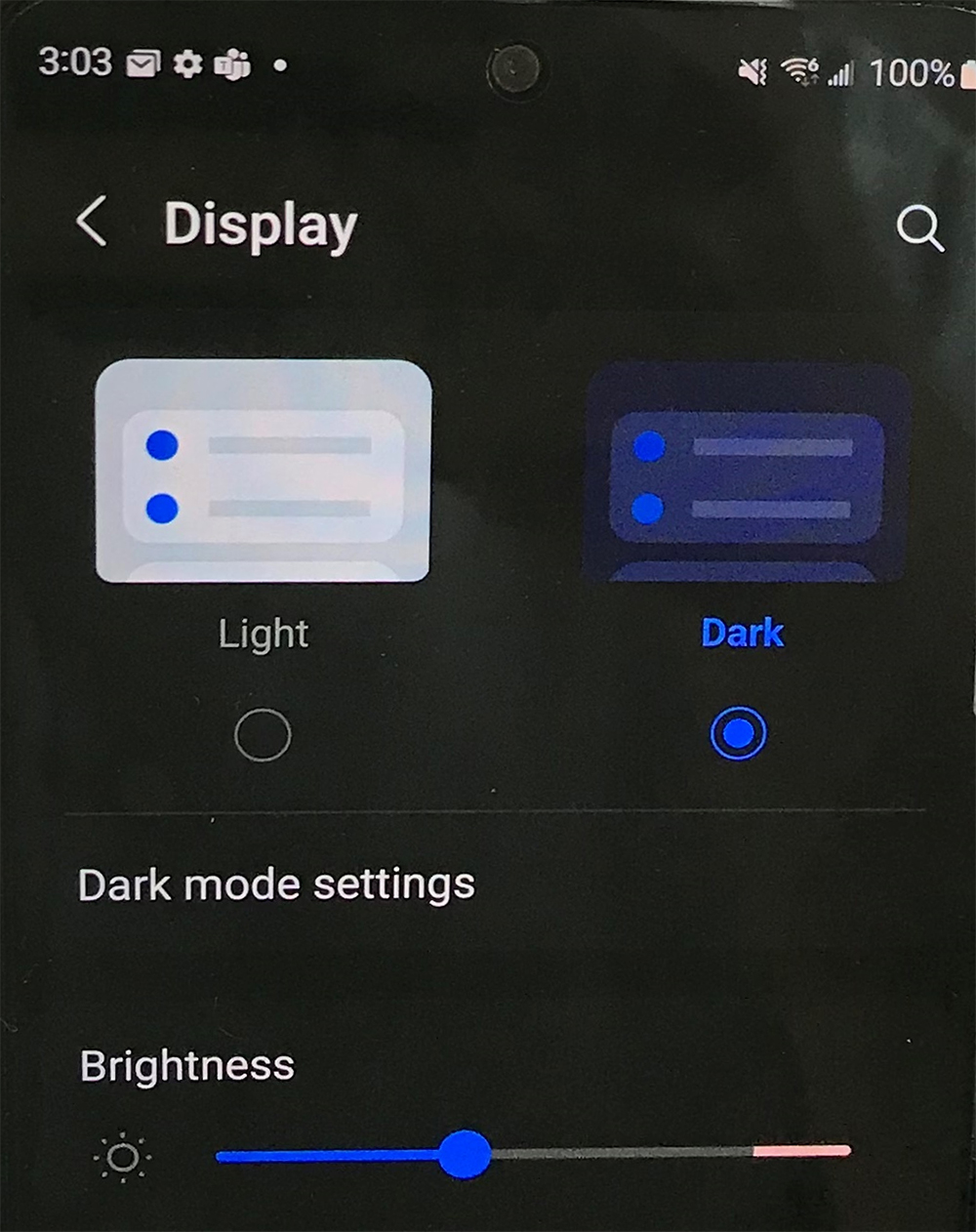 Dark mode Android